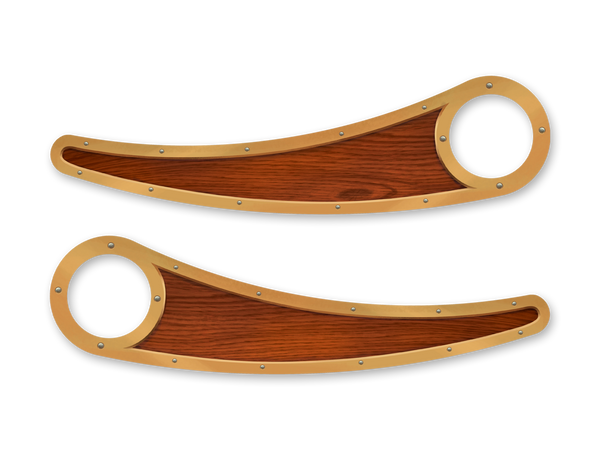 Framed wood graphic bike sticker
