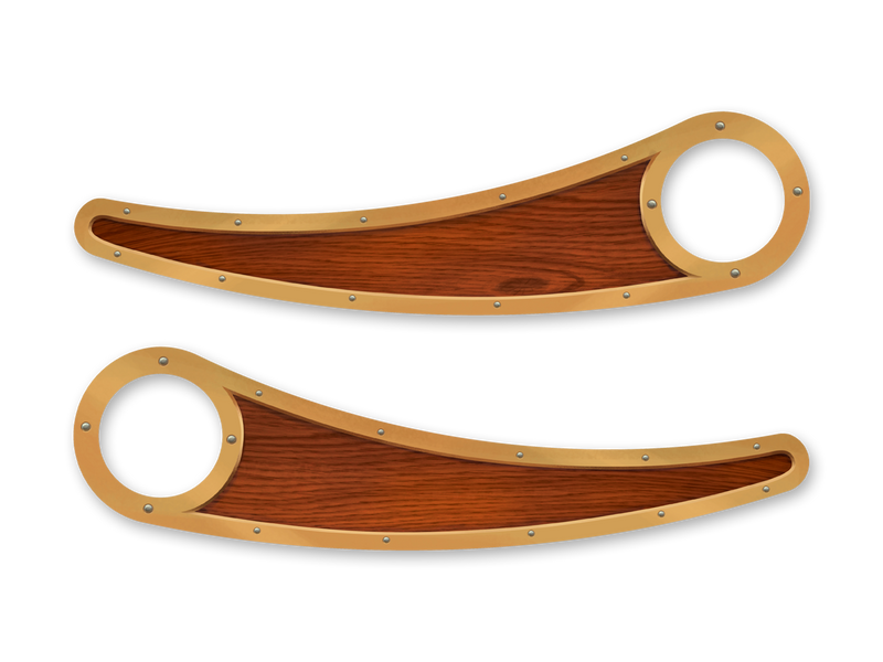 Framed wood graphic bike sticker