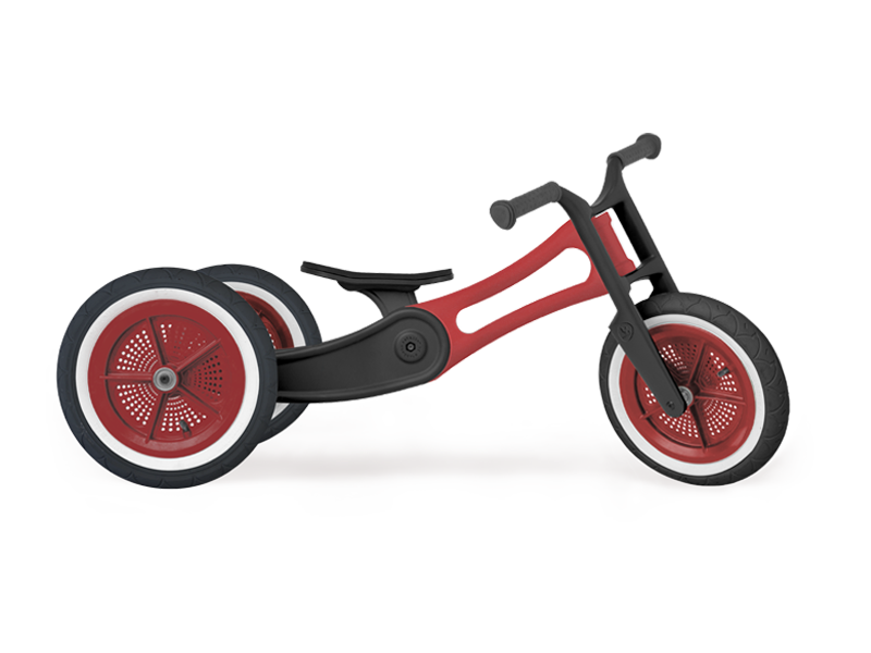 red recycled running trike