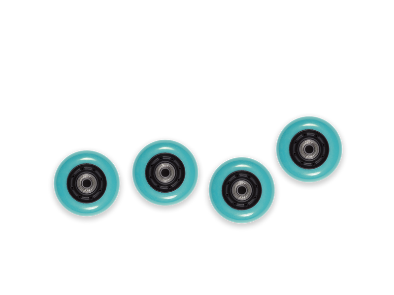 Blue mini-flip wheels