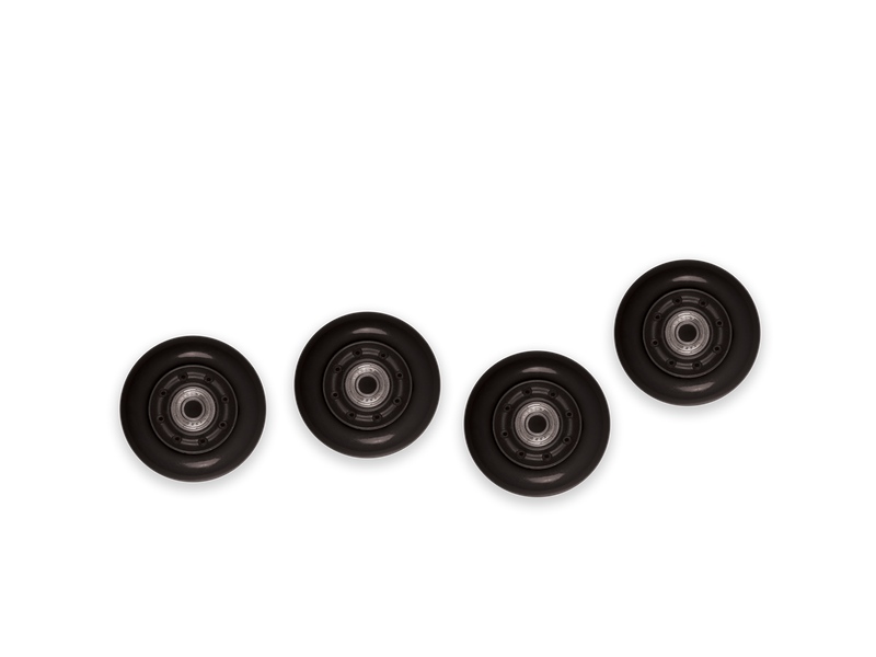 Black mini-flip wheels
