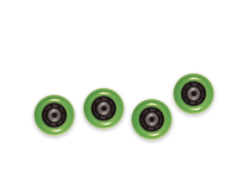 Green mini-flip wheels