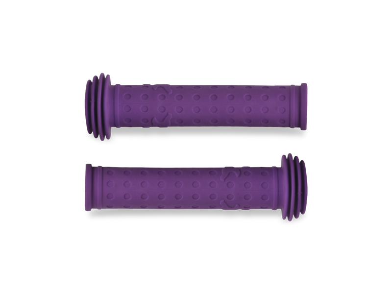 Purple silicone bike grips