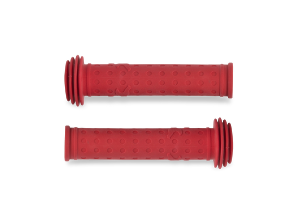 Red silicone bike grips